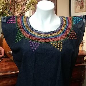 Hand made denim top 